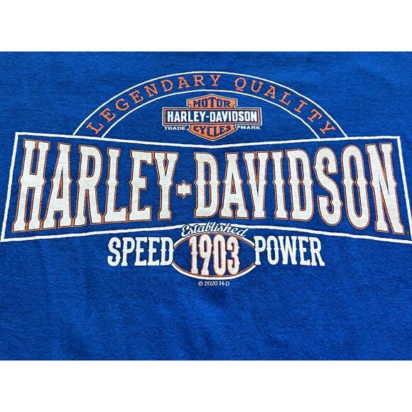 Harley Davidson Biker Shirt Mens XL Beartooth Montana Eagle Double Sided 2020 HD - Picture 3 of 6